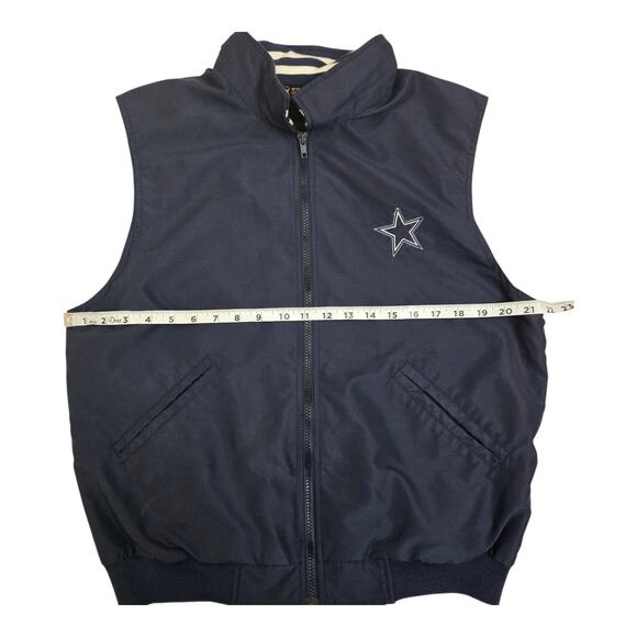 PGA Tour Golf Vest Men Size M W Dallas Cowboys Logos Full Zip Pockets Athletic - Picture 7 of 9